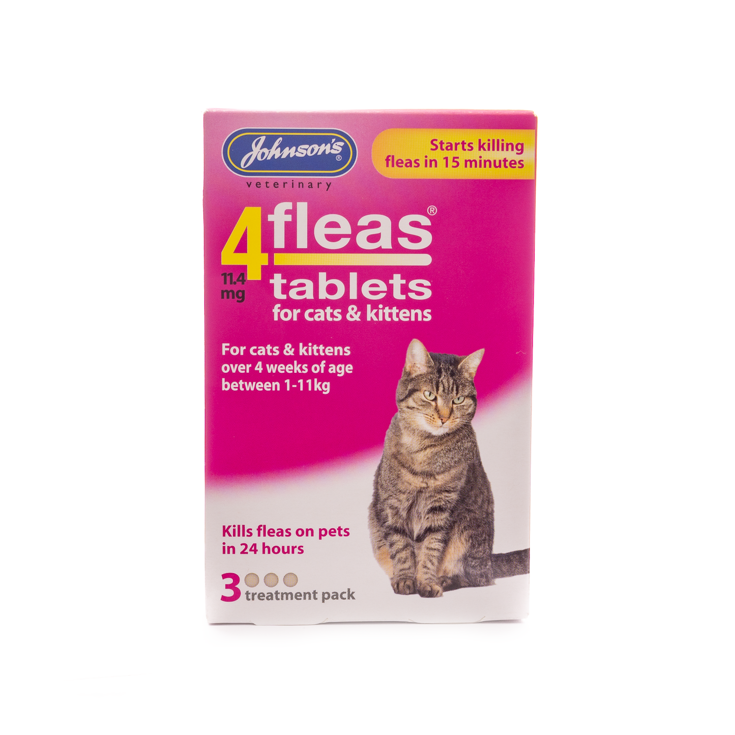 Johnson’s 4Fleas Tablets for Cats & Kittens (over 4 weeks / 1-11kg)