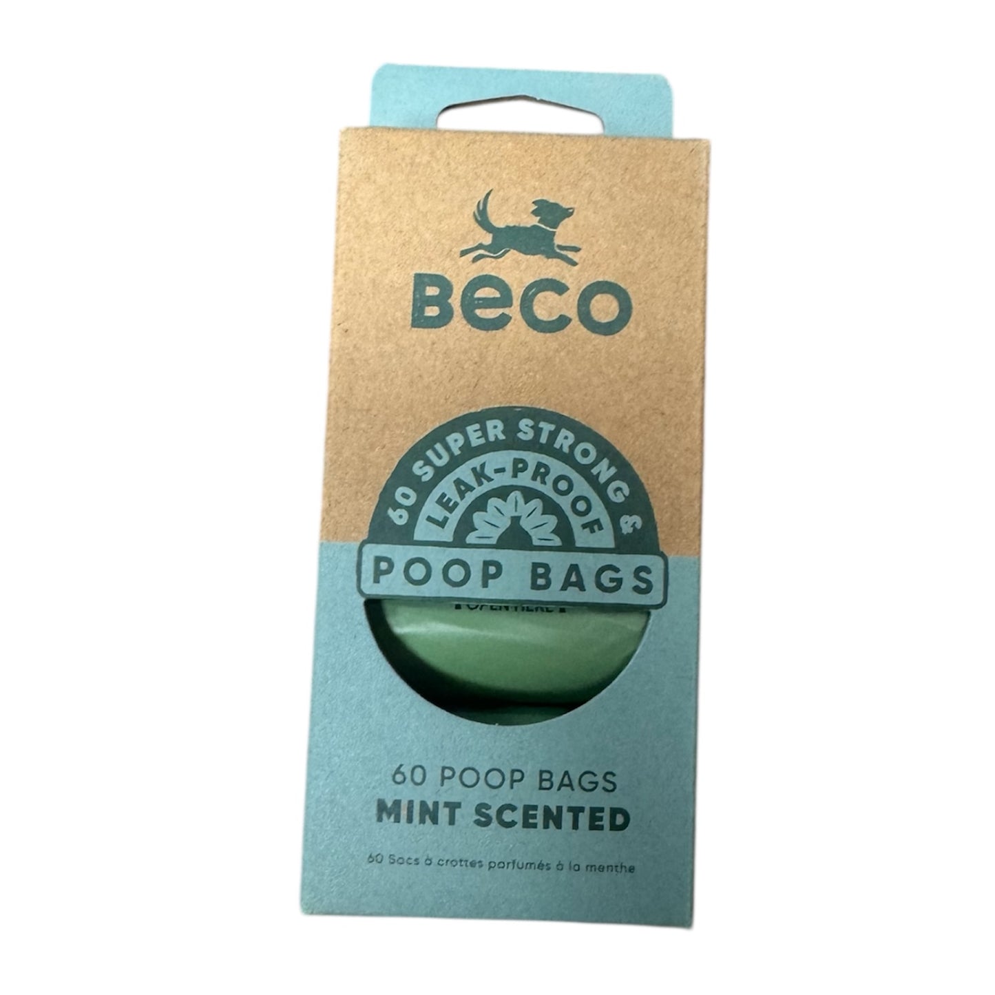 Beco Mint Scented Strong Poop Bags (60 Pack / 4 Rolls)