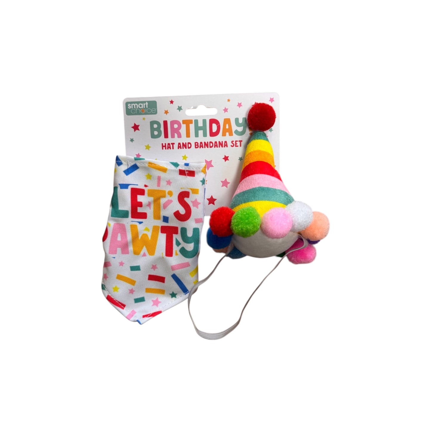Birthday Hat & Bandana Set - “Let’s Pawty”
