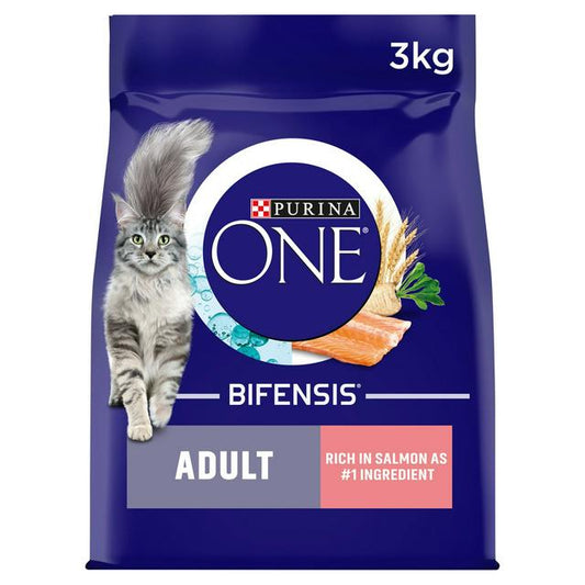 Purina One Adult Dry Cat Food Salmon 3kg
