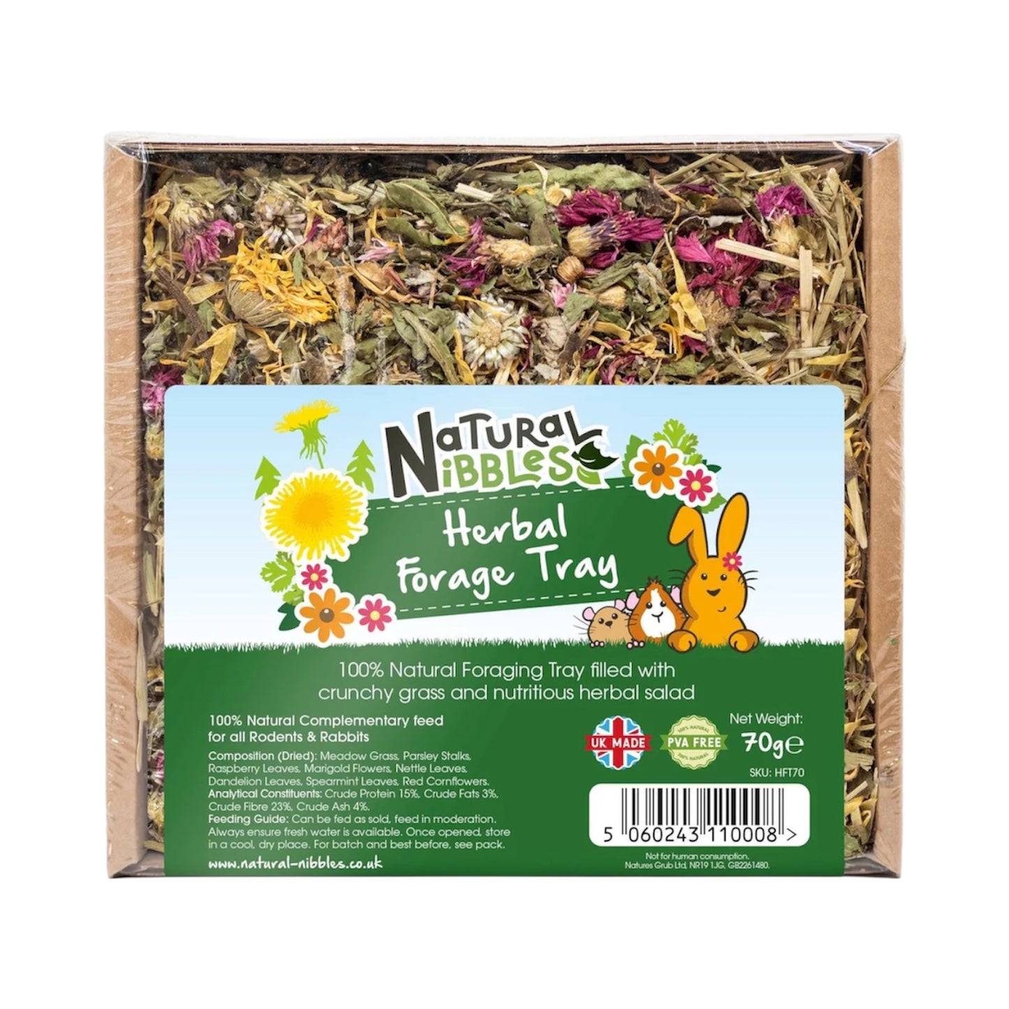 Natural Nibbles Herbal Forage Tray 70g