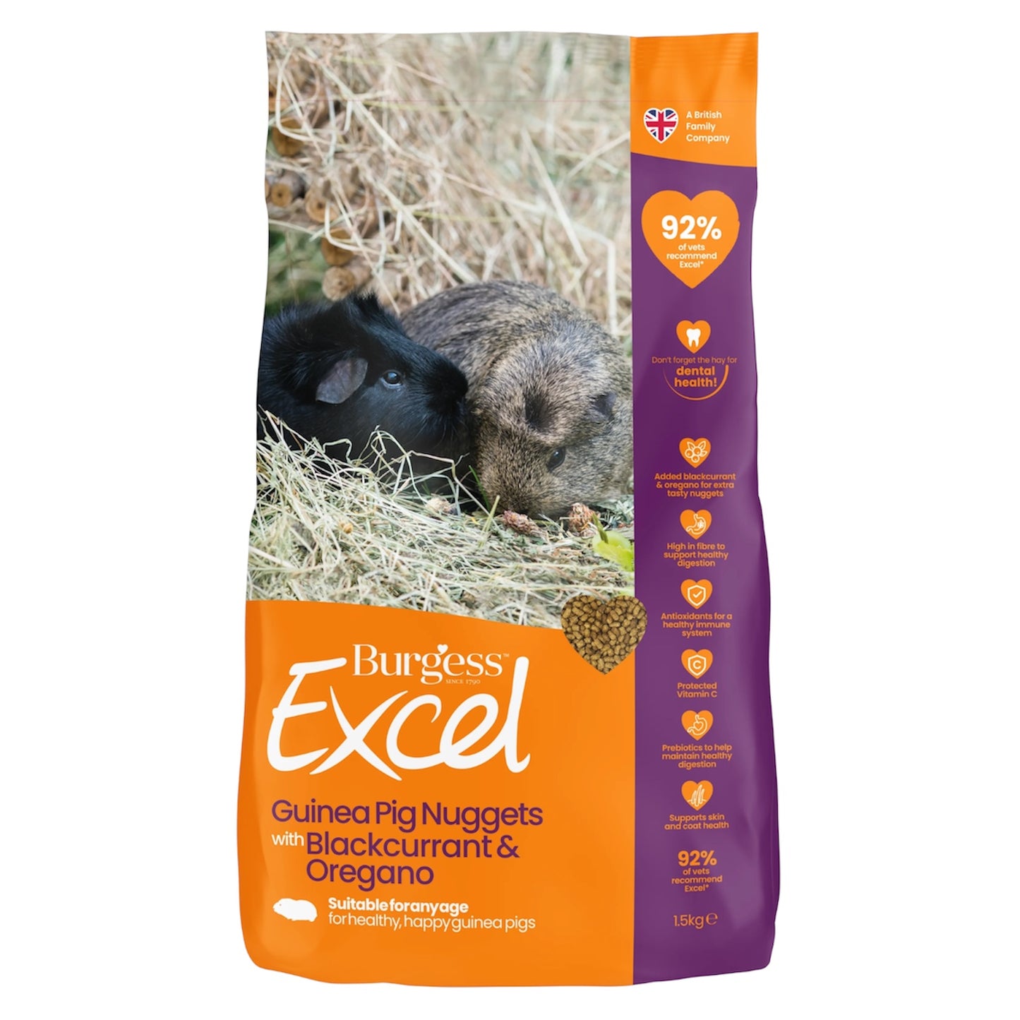 Burgess Excel Guinea Pig Blackcurrant & Oregano 1.5kg