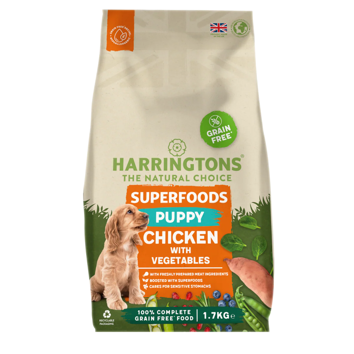 Harringtons Puppy Grain Free Superfoods Chicken & Vegetables 1.7kg