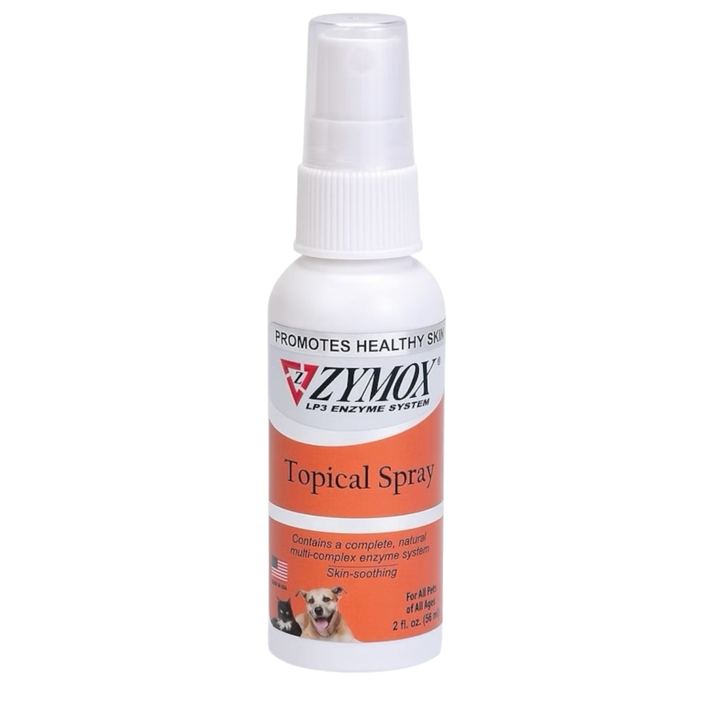 Zymox Topical Spray Hydrocortisone Free for Dogs & Cats (2oz)