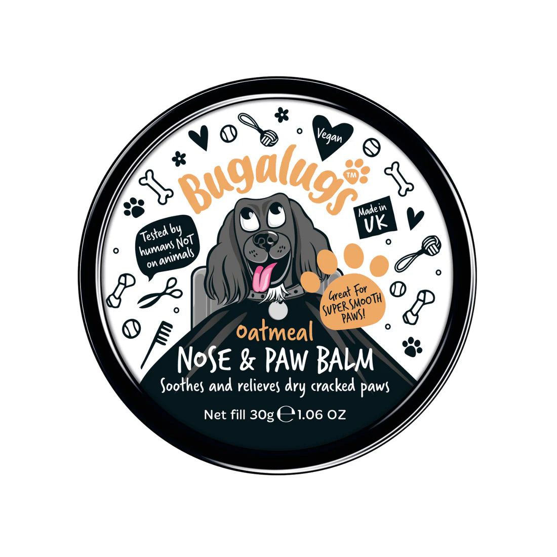 Bugalugs Oatmeal Nose & Paw Balm Pot for Dogs