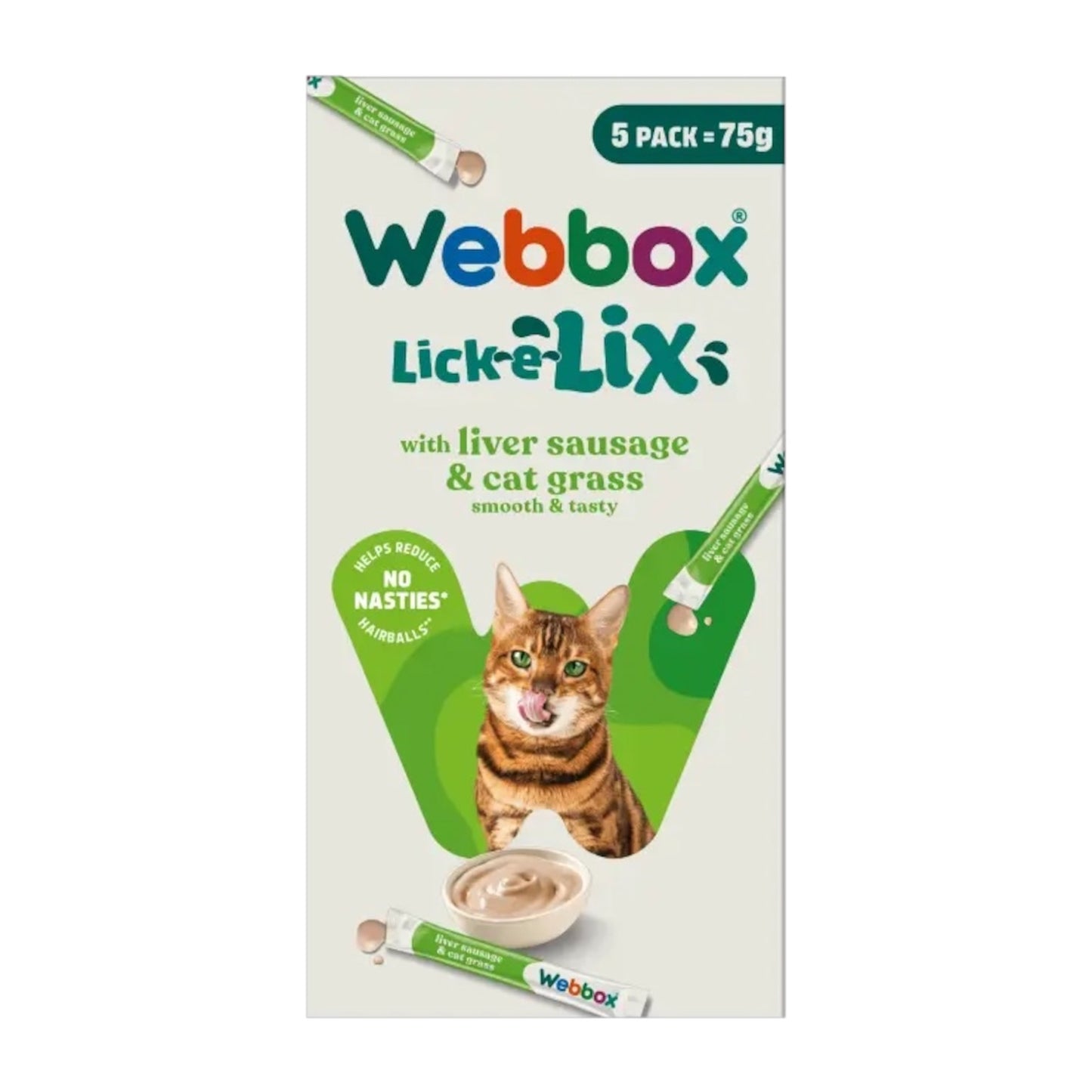 Webbox Lick-e-Lix Liver & Cat Grass (5 Pack)