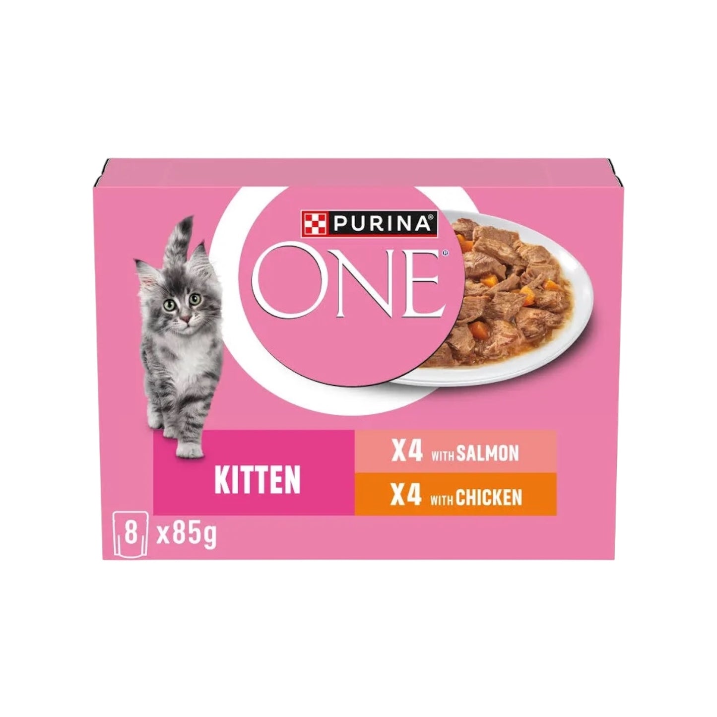 PURINA ONE Kitten Mini Fillets Salmon and Chicken 8pk