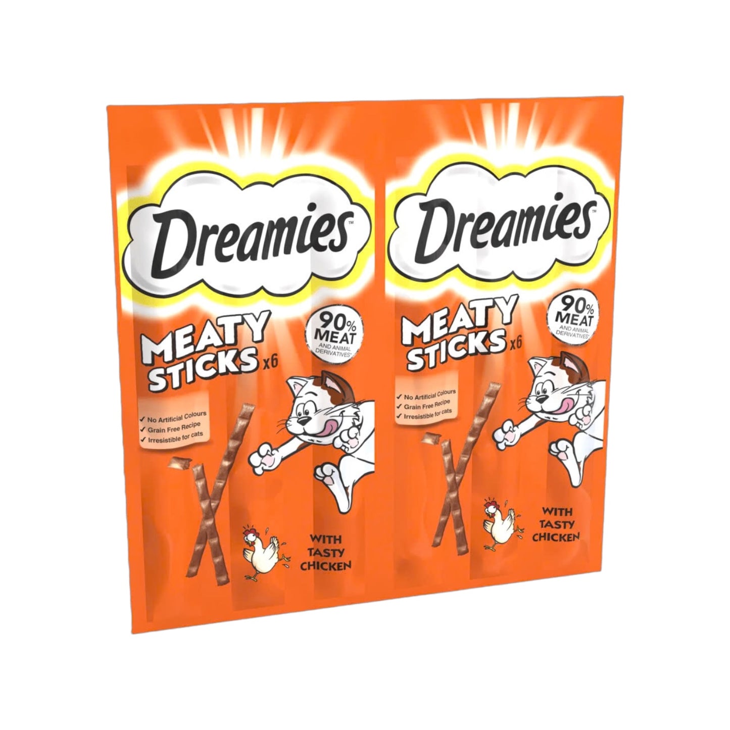 Dreamies Meaty Sticks Adult Cat Treats with Tasty Chicken 30g