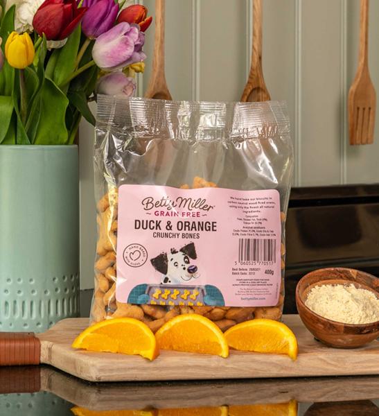 Betty Miller's Grain-Free Duck & Orange Bones 400g