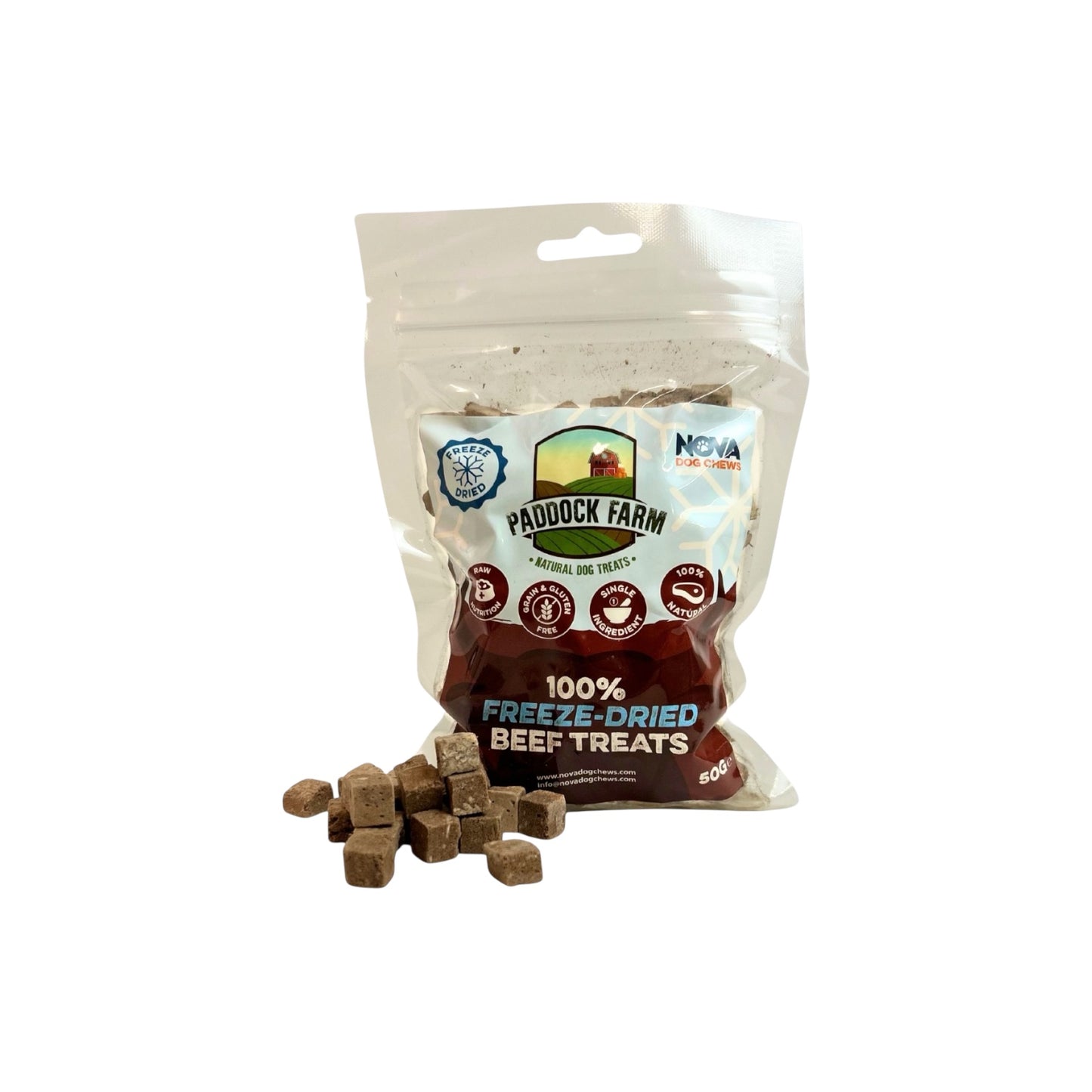 Paddock Farm Freeze Dried Beef Treats 50g