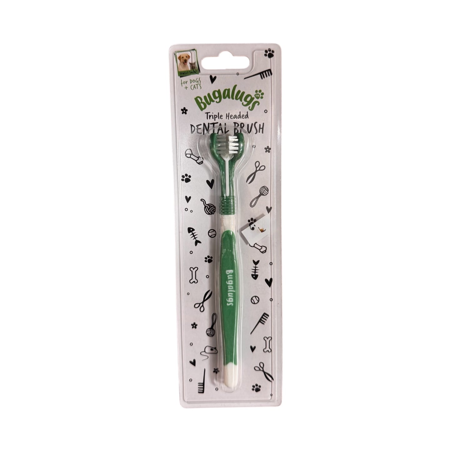 Bugalugs Triple Head Dental Toothbrush