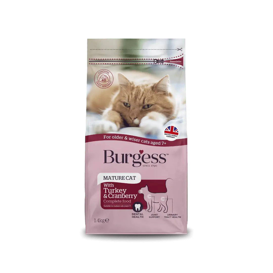 Burgess Mature Cat Turkey & Cranberry 1.5kg