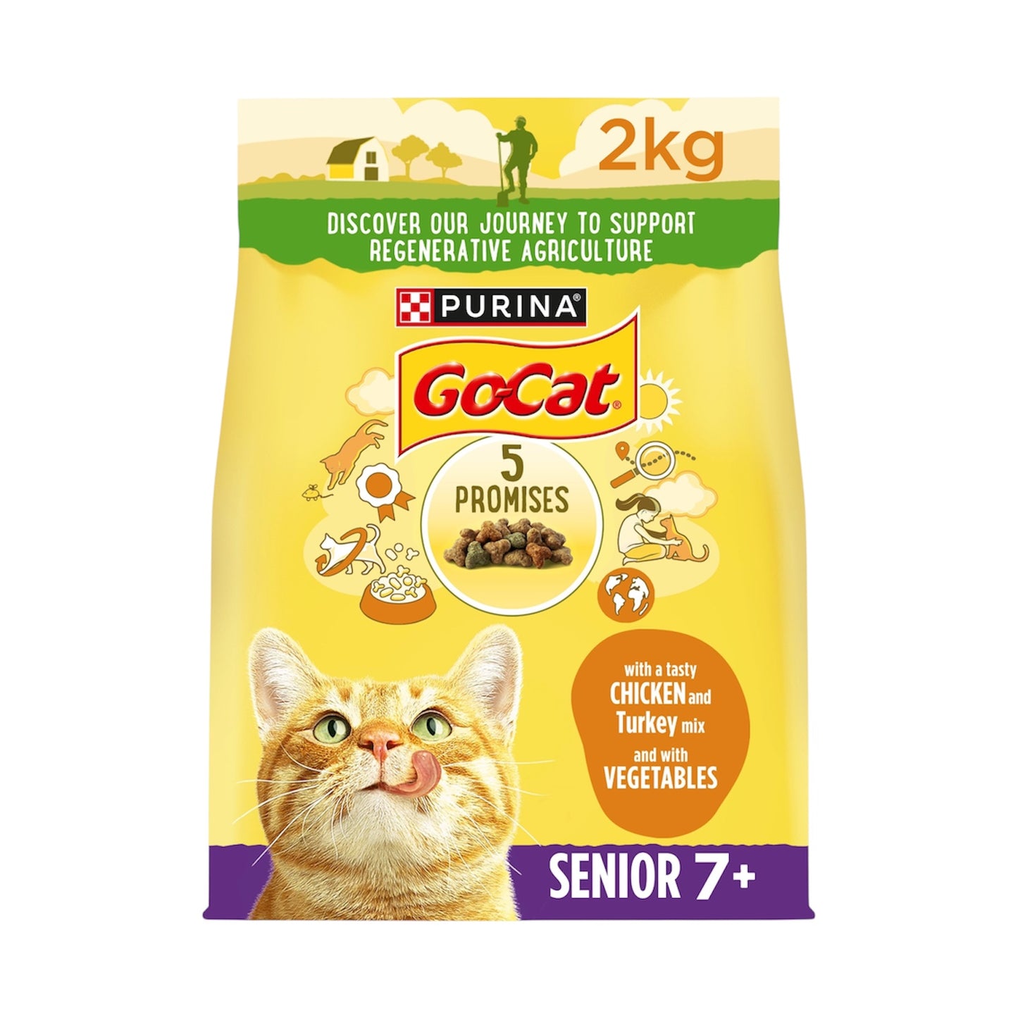 Go-Cat Senior 7+ Chicken, Rice & Vegetables 2kg