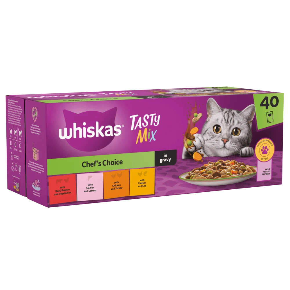 Whiskas 1+ Chef's Choice in Gravy 40 Pack