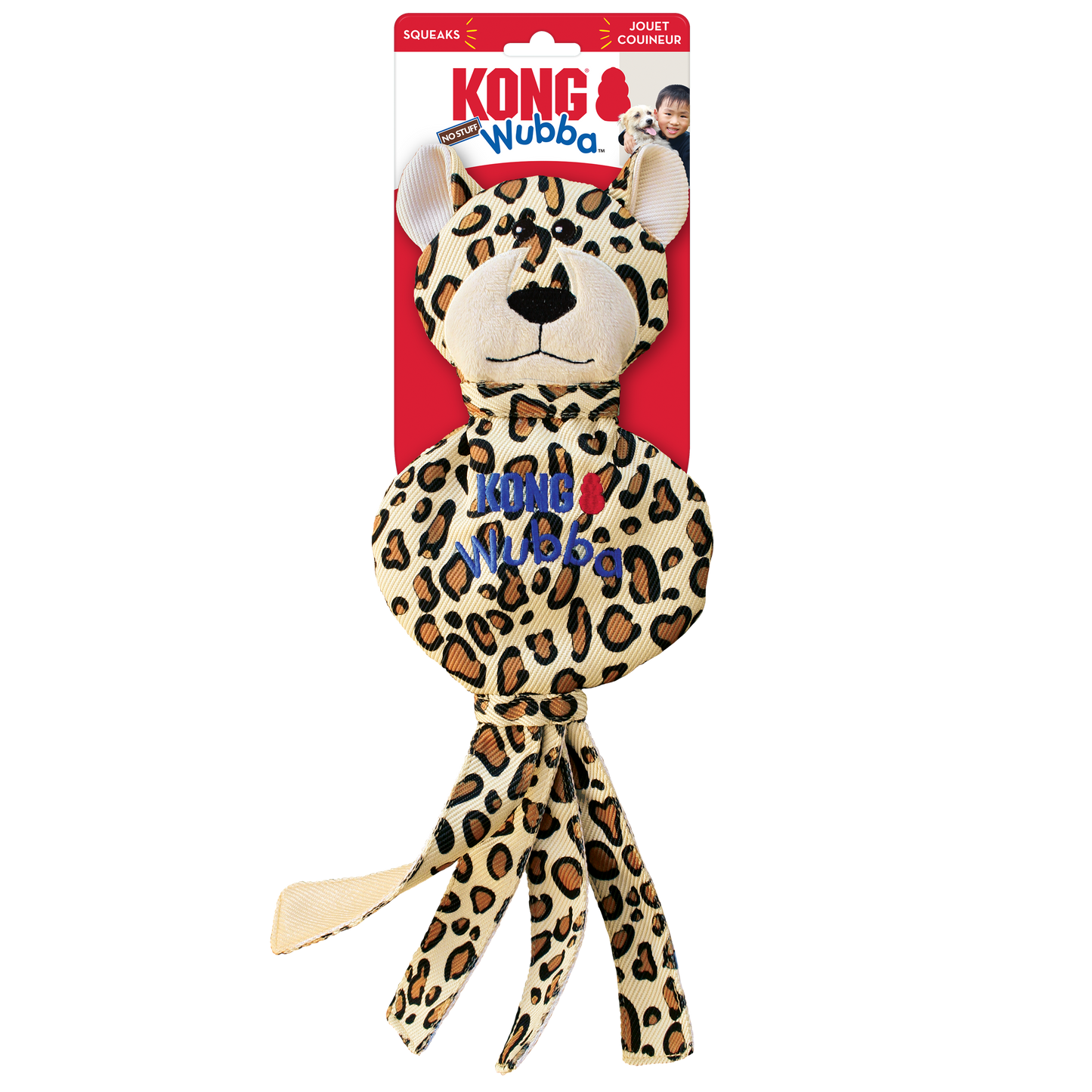 KONG Wubba No-Stuff Cheetah