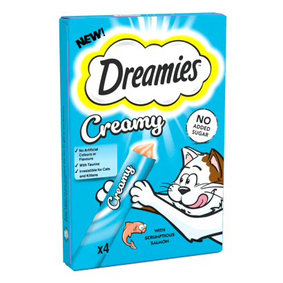 Dreamies Creamy Treats with Scrumptious Salmon