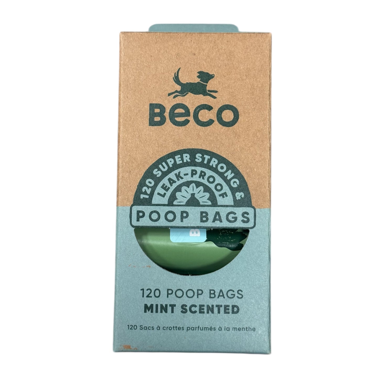 Beco Mint Scented Strong Poop Bags (120 pack / 8 rolls)