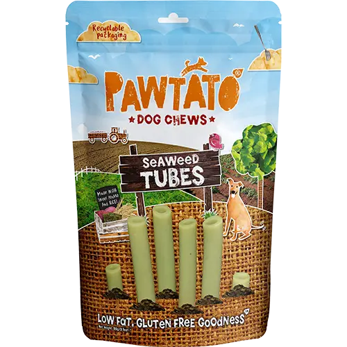 Pawtato Low Fat Gluten Free Seaweed Tubes 90g
