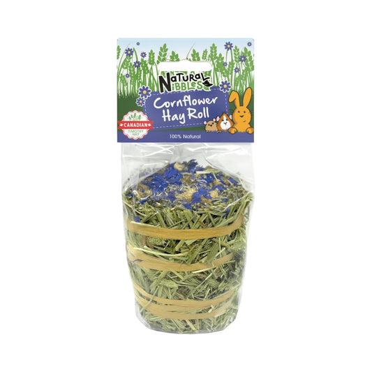 Natural Nibbles Cornflower Timothy Hay Roll 100g