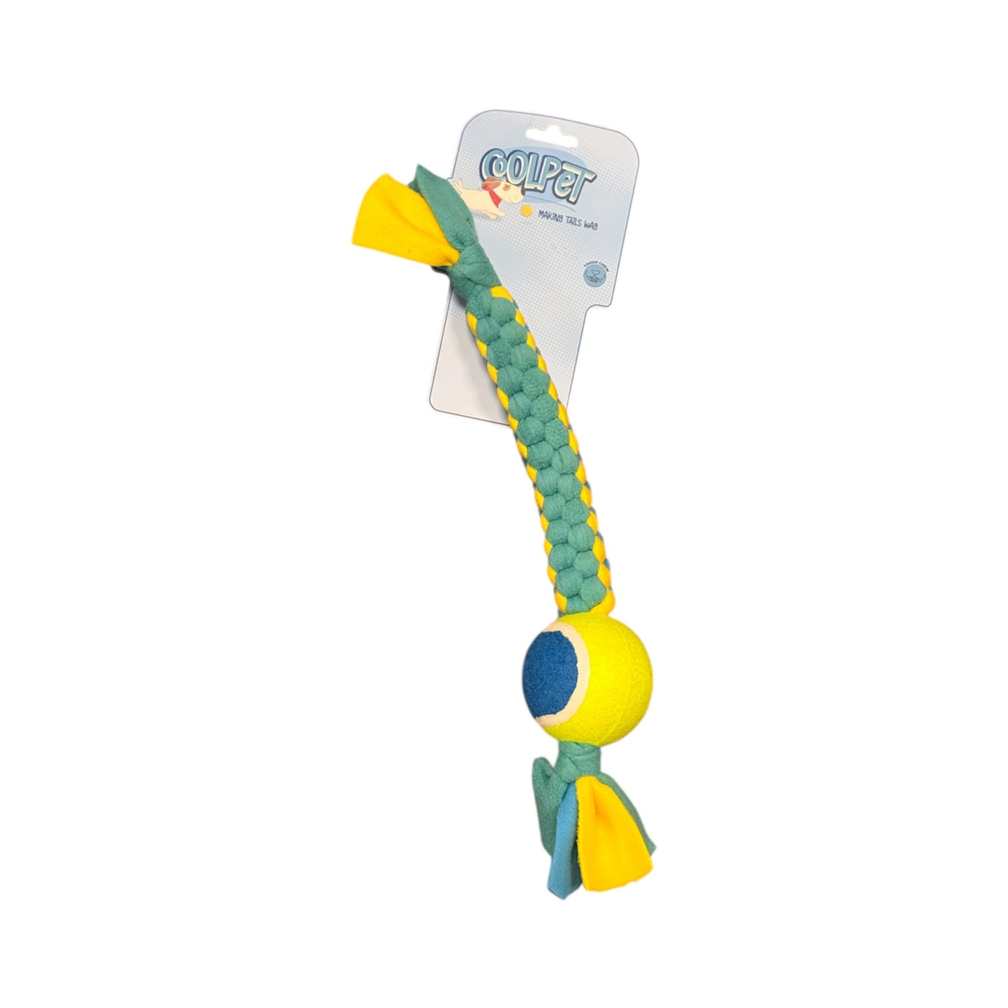 Coolpet Plaited Stick & Tennis Ball