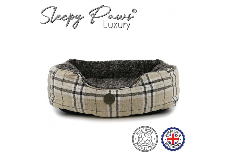 Sleepy Paws Oatmeal Square Bed 60x50cm
