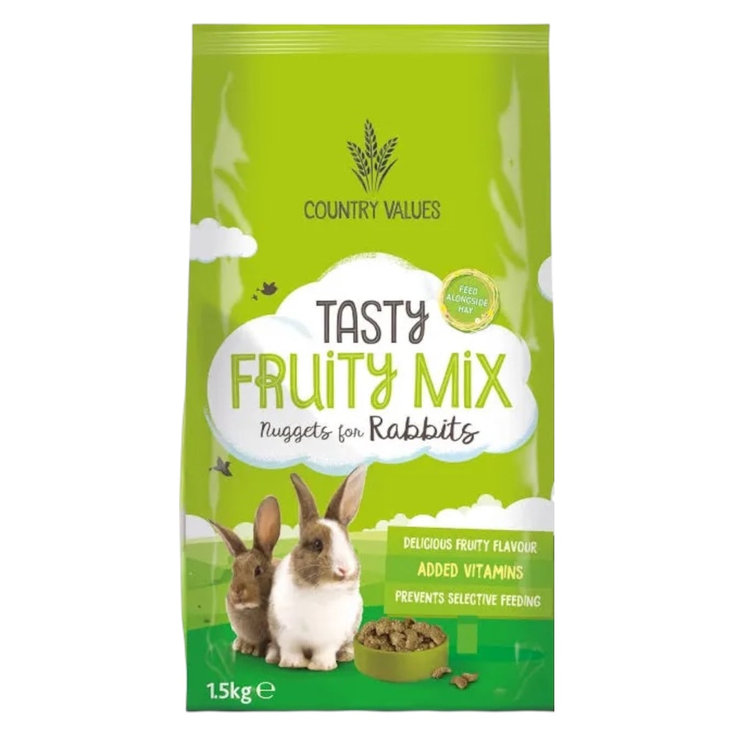 Country Values Tasty Fruity Mix Nuggets for Rabbits 1.5kg