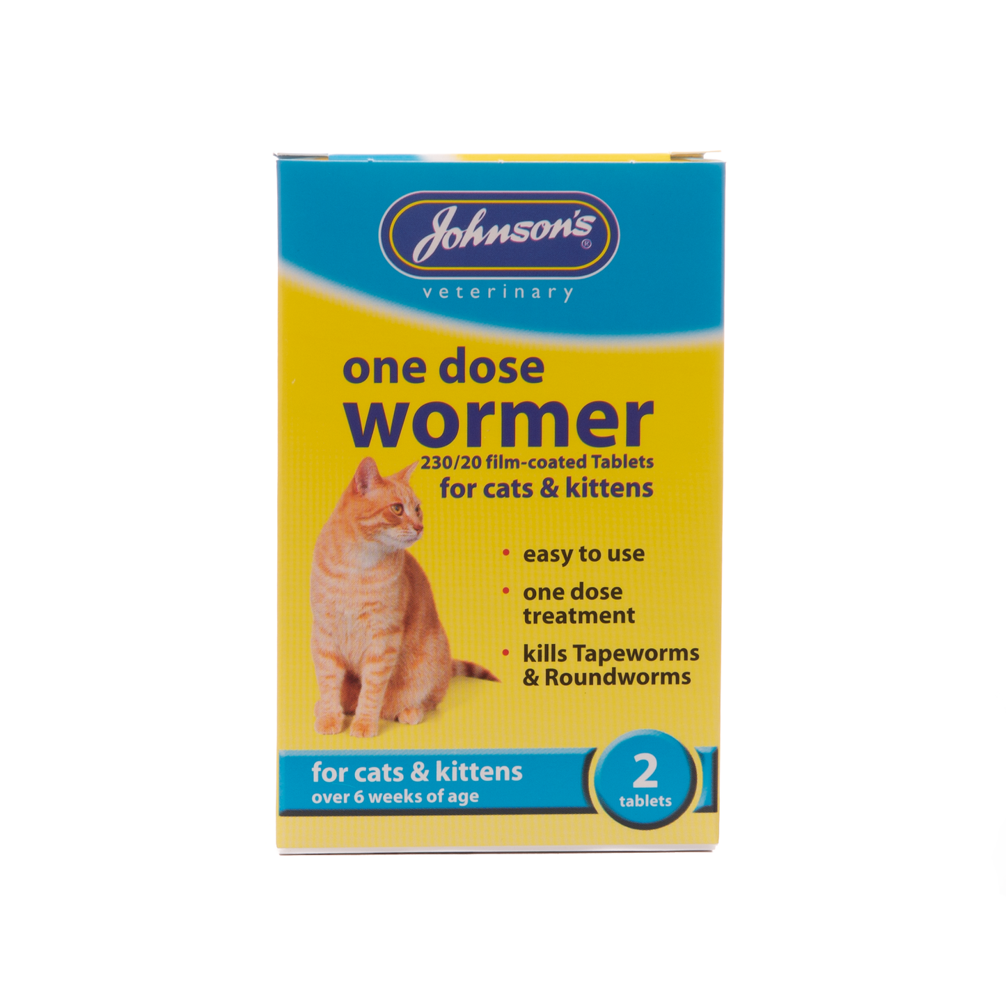 Johnson’s One Dose Wormer for Cats & Kittens (over 6 weeks old)