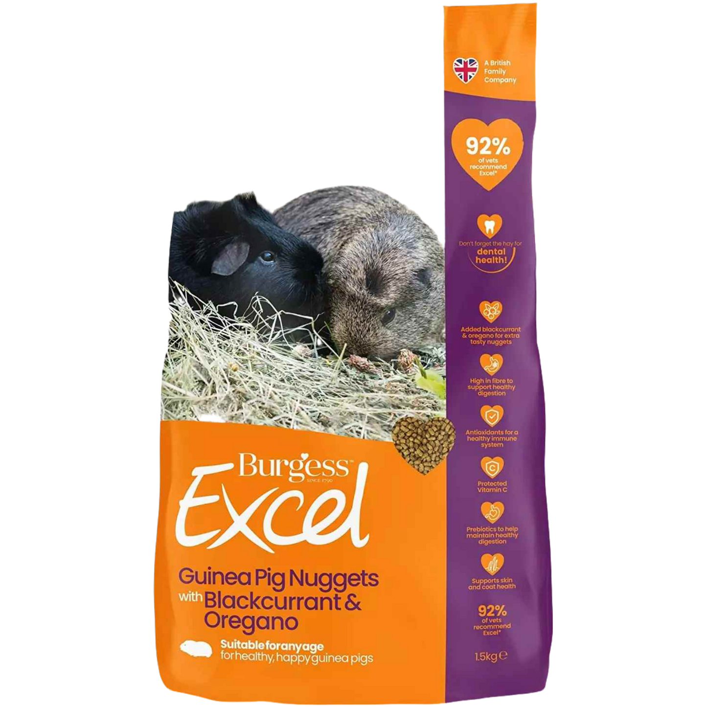 Burgess Excel Guinea Pig Blackcurrant & Oregano 1.5kg