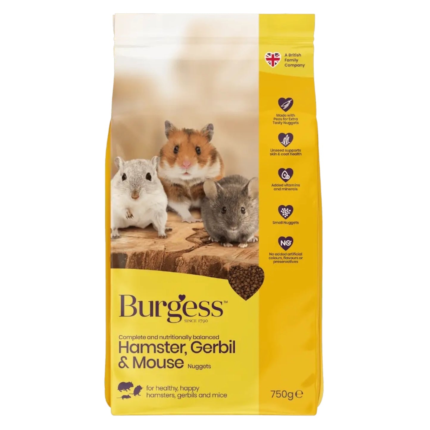 Burgess Hamster, Gerbil & Mouse 750g