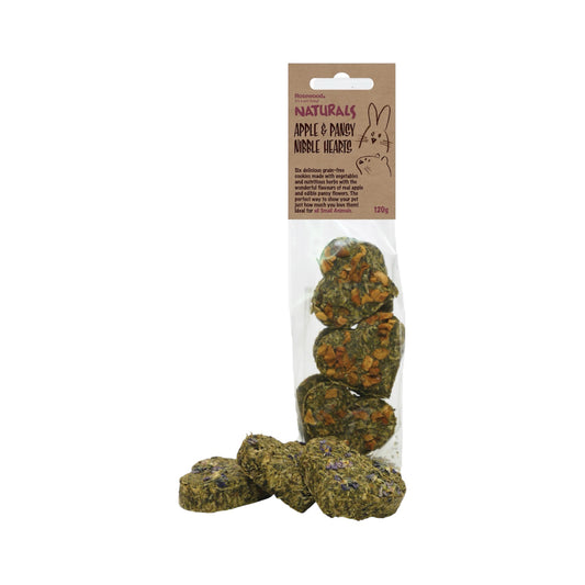 Rosewood Apple & Pansy Nibble Hearts 120g