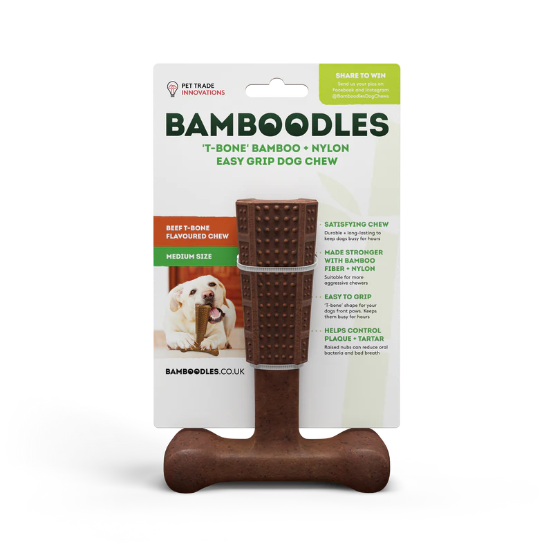 Bamboodles T-Bone Chew Toy - Beef Flavour