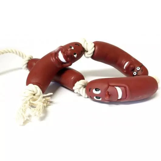 Classic Vinyl Sausage Rope Toy