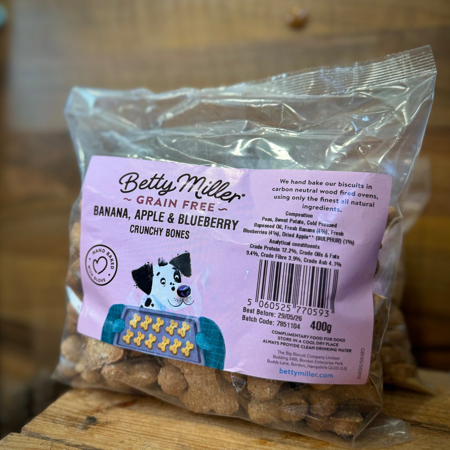 Betty Miller Biscuits Blueberry, Apple & Banana (Grain Free)