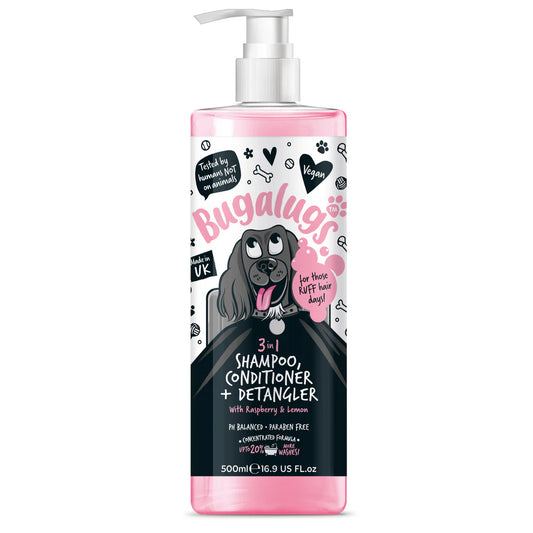 Bugalugs 3in1 Shampoo, Conditioner & Detangler 500ml