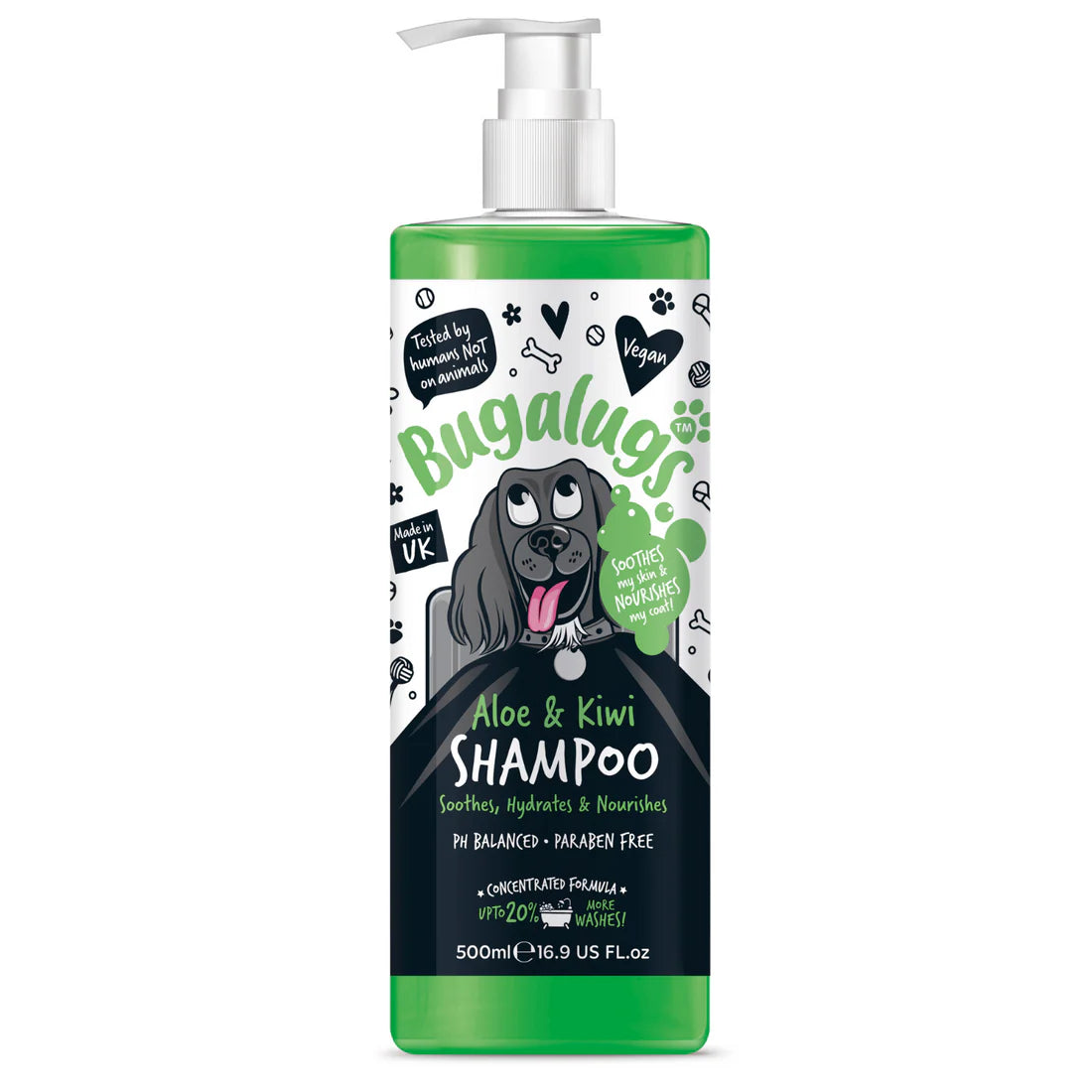 Bugalugs Aloe & Kiwi Soothing Shampoo 500ml