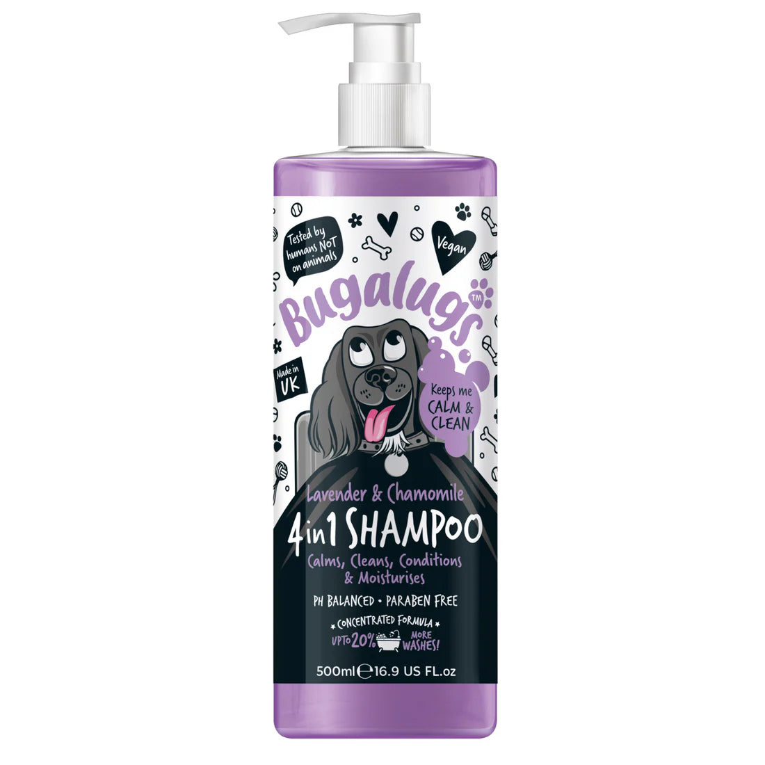 Bugalugs Lavender & Chamomile 4 in 1 Shampoo 500ml