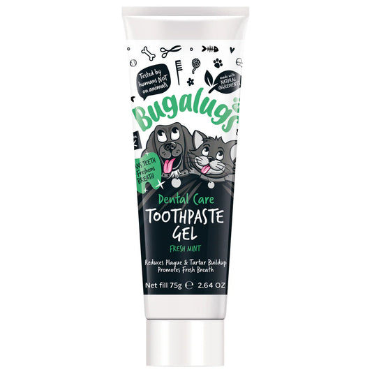 Bugalugs Dental Care Toothpaste Gel with Fresh Mint for Dogs & Cats
