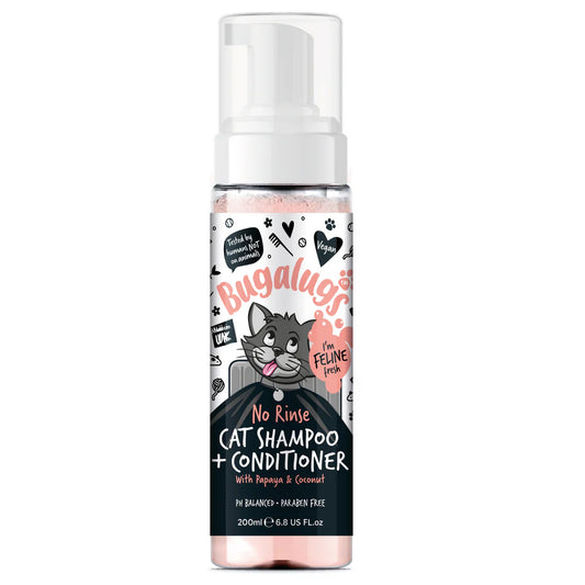 Bugalugs Papaya & Coconut No Rinse Cat Shampoo & Conditioner