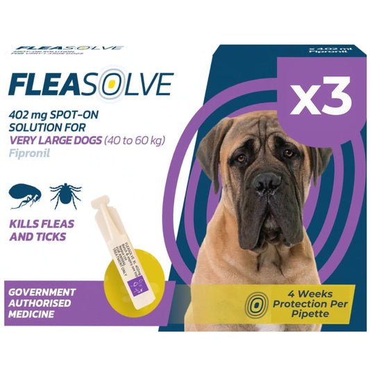 FleaSolve Very Large Dog (40-60kg) Flea Treatment - 3 Pack