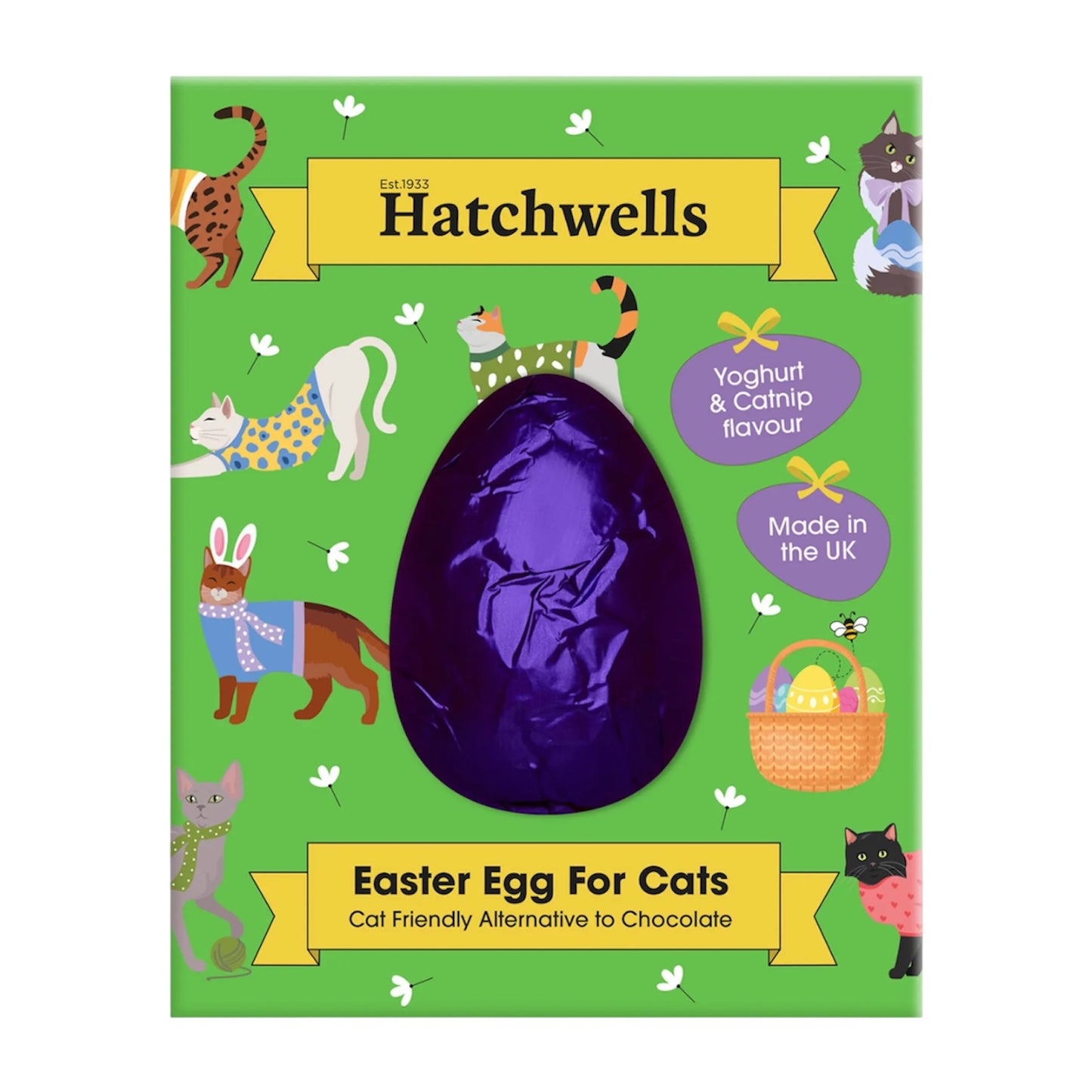 Hatchwells Cat Yoghurt & Catnip Flavoured Easter Egg