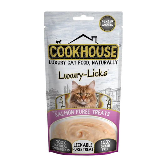 Cookhouse Cat Luxury Licks Salmon Puree 90g