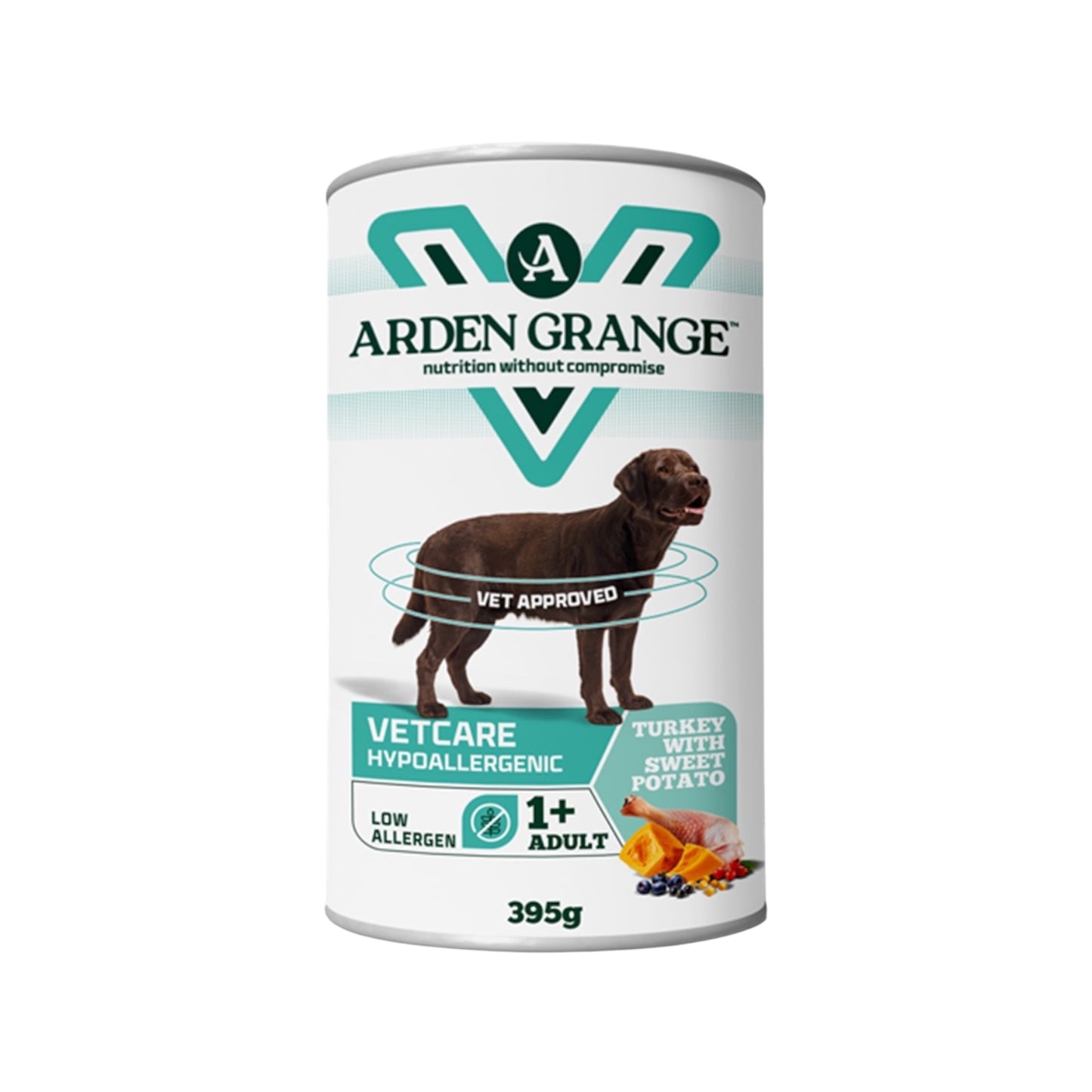 Arden Grange VetCare Hypoallergenic Hydrolysed Chicken with Sweet Potato 395g