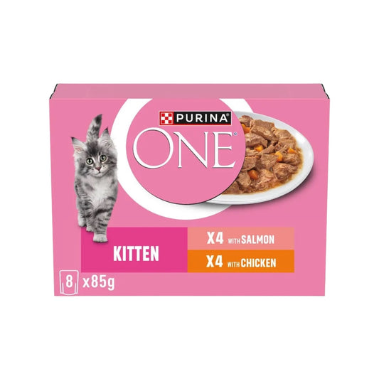 PURINA ONE Kitten Mini Fillets Salmon and Chicken 8pk