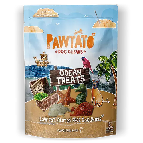 Pawtato Low Fat Gluten Free Ocean Treats Medium 140g