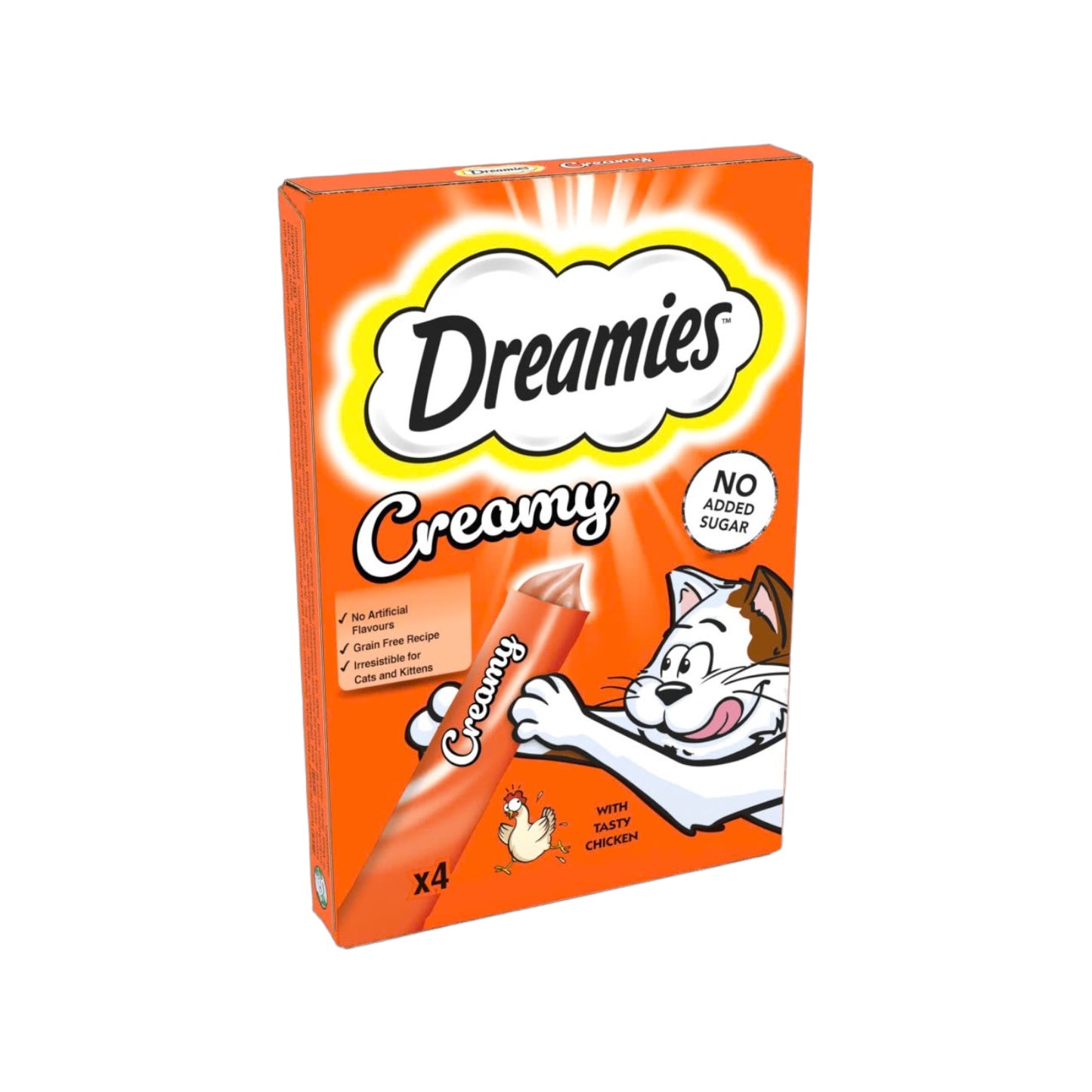 Dreamies Creamy Adult Cat & Kitten Treats with Tasty Chicken 40g