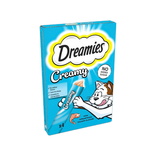 Dreamies Creamy Adult Cat & Kitten Treats with Scrumptious Salmon 40g
