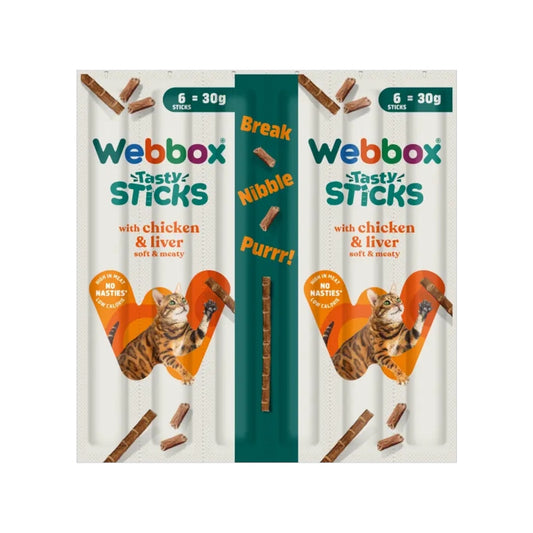 Webbox Cat Tasty Sticks Chicken & Liver (6 Pack)