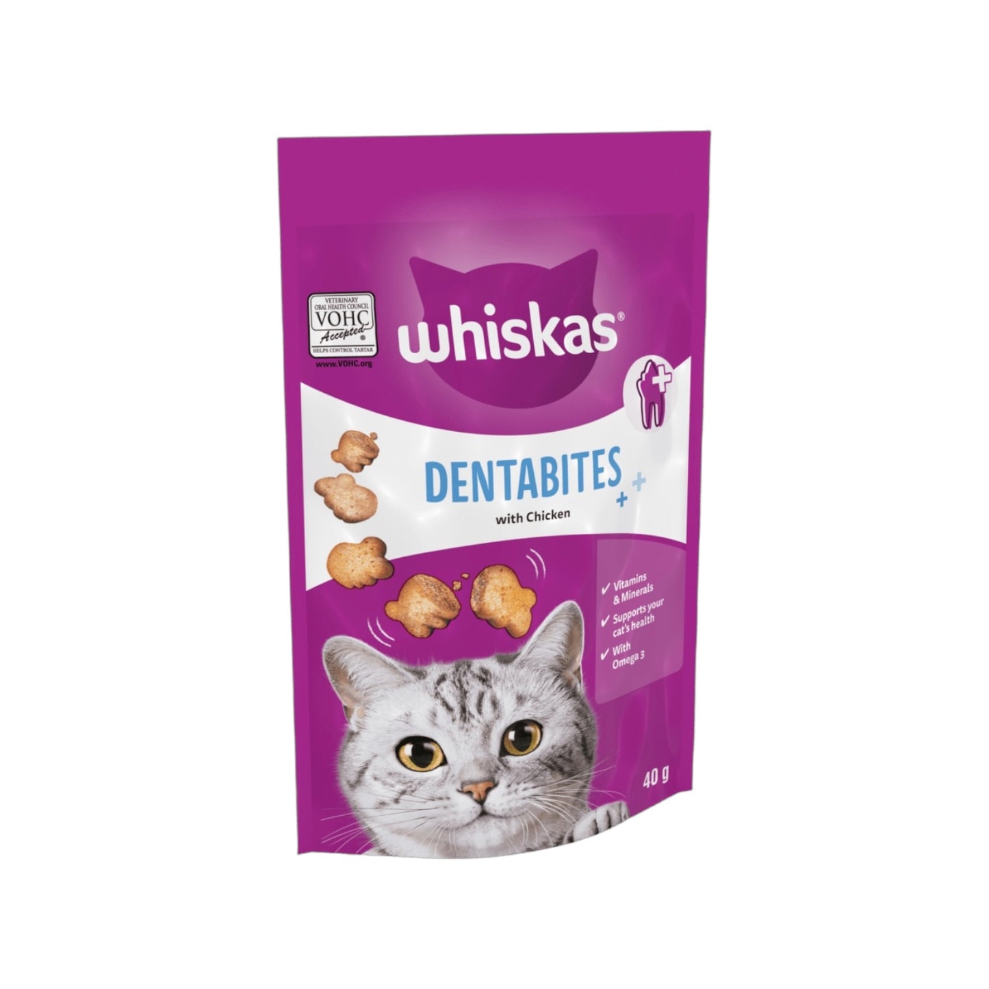 Whiskas Dentabites Cat Treats with Chicken 40g