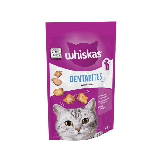 Whiskas Dentabites Cat Treats with Chicken 40g