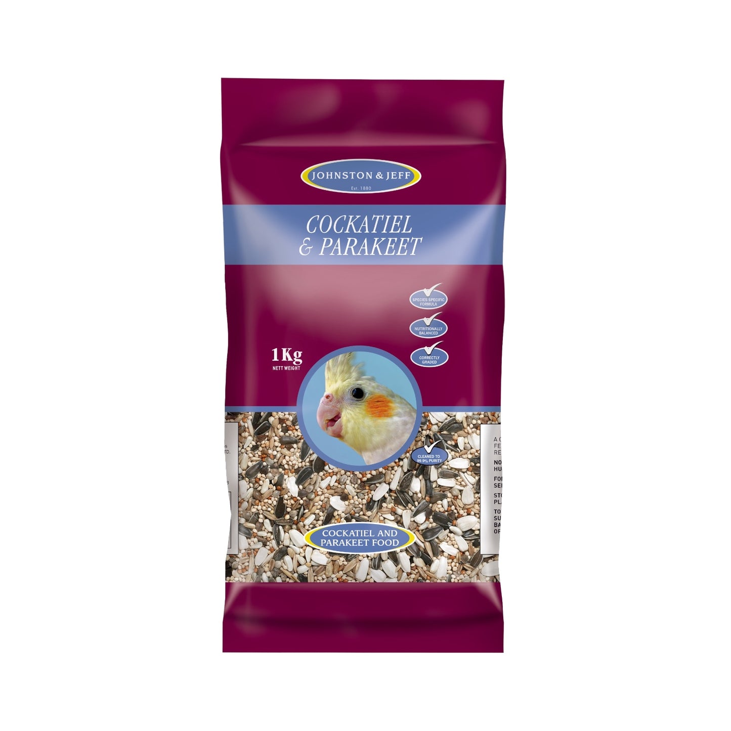 Johnston & Jeff Cockatiel & Parakeet 1KG